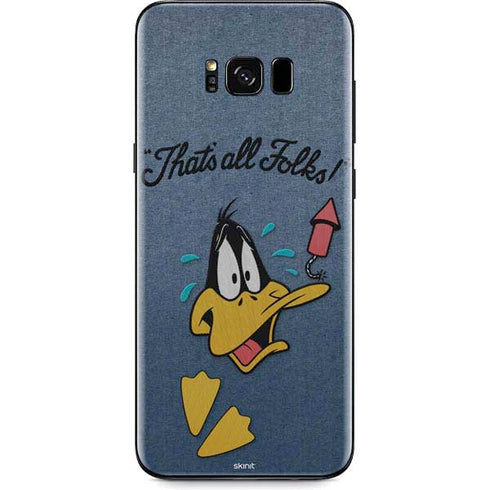 Looney Tunes Daffy Duck Thats All Folks Galaxy S8 Plus Skin